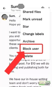 Step 3: Initiate the User Block